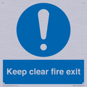 Keep Clear Fire Exit